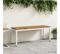 vidaXL Panchina da giardino 108,5 x 35 x 45 cm Naturale e Bianco