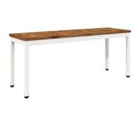 vidaXL Panchina da giardino 108,5 x 35 x 45 cm Naturale e Bianco