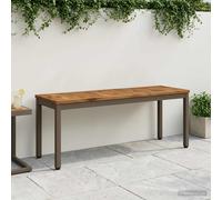 vidaXL Panchina da giardino 108,5 x 35 x 45 cm Naturale e Caffè