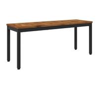 vidaXL Panchina da giardino 108,5 x 35 x 45 cm Naturale e Nero