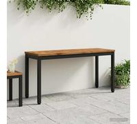 vidaXL Panchina da giardino 108,5 x 35 x 45 cm Naturale e Nero