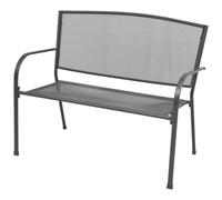 vidaXL Panchina da Giardino 108 cm Acciaio e Rete Antracite