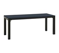 vidaXL Panchina da Giardino 110 cm Nera in Acciaio e WPC