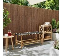 vidaXL Panca da giardino naturale, 110 x 38 x 40 cm, in bambù, spazi artistici, rettangolare, design moderno per uffici, case e spazi pubblici, una guida completa