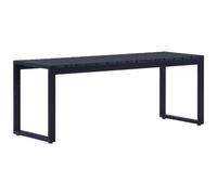 VIDAXL - Panchina da Giardino 120,5 cm in Pannello PS Nero