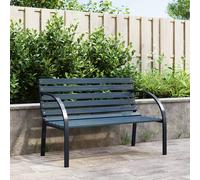 vidaXL Panchina da Giardino Classica Elegante Robusta Design a Doghe Arredi per Esterni Panca 120 cm Grigia in Legno Telaio in Acciaio
