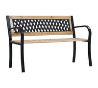 AX Panca Panchina 125x53x77cm Legno Massello Patio Esterno Moderno nuovo + 47944