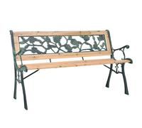 vidaXL Panchina da Giardino XL con Schienale con Rose Ghisa Panca per Esterni