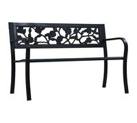 VIDAXL - Panchina da Giardino 125 cm Nera in Acciaio
