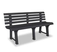 vidaXL Panchina da Giardino 145,5 cm in Plastica Antracite