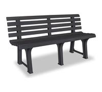 VIDAXL - Panchina da Giardino 145,5 cm in Plastica Antracite