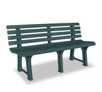 vidaXL Panchina da Giardino 145,5 cm in Plastica Verde