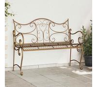 vidaXL Panca da giardino 2 posti a sedere 114 x 56,5 x 90 cm Acciaio,