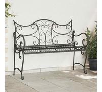 vidaXL Panca da giardino 2 posti a sedere 114 x 56,5 x 90 cm Acciaio,