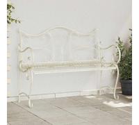 vidaXL Panchina da giardino 2 -posti 114 x 54 x 90 cm Acciaio