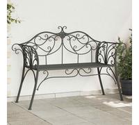 vidaXL Panchina da giardino 2 -posti 131 x 47,5 x 90 cm Acciaio