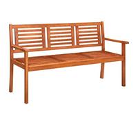 vidaXL Massello di Eucalipto Panca da Esterni 3 Posti 150 cm Panchina Giardino
