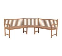 VIDAXL - Panchina da Giardino ad Angolo 185x185x90 cm Massello di Teak
