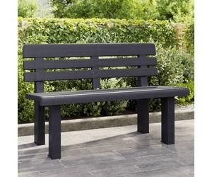 vidaXL Panchina da Giardino Antracite 110x52x71 cm in Polipropilene