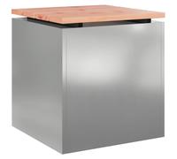 vidaXL Panchina da Giardino Argento 40 x 40 x 43 cm Acciaio zincato, Giardino e Terrazza, Panchina Moderna da Esterno, Mobili da Patio Durevoli e Stilosi per Relax e Ritrovi