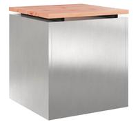 vidaXL Panchina da Giardino Argento 40 x 40 x 43 cm, Giardino e Terrazza, Panchina Moderna da Esterno, Mobili da Patio Durevoli e Stilosi per Relax e Ritrovi