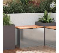 vidaXL Panchina da Giardino Argento 60 x 40 x 43 cm Acciaio zincato, Giardino e Terrazza, Panchina Moderna da Esterno, Mobili da Patio Durevoli e Stilosi per Relax e Ritrovi