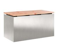 vidaXL Panchina da Giardino Argento 80 x 40 x 43 cm, Giardino e Terrazza, Panchina Moderna da Esterno, Mobili da Patio Durevoli e Stilosi per Relax e Ritrovi