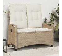 vidaXL Panchina da giardino Beige e Crema 105 x 60 x 112 cm