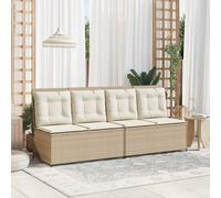 vidaXL Panchina da giardino Beige polyrattan
