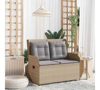 vidaXL Panchina da giardino Beige polyrattan