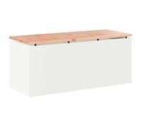vidaXL Panchina da Giardino Bianco 100 x 40 x 43 cm Acciaio, Giardino e Terrazza, Panchina Moderna da Esterno, Mobili da Patio Durevoli e Stilosi per Relax e Ritrovi
