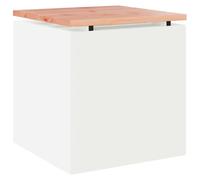 vidaXL Panchina da Giardino Bianco 40 x 40 x 43 cm Acciaio, Panca Moderna e Resistente per Giardino e terrazzo, arredo Esterno, Lounge Impermeabile