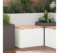 vidaXL Panchina da Giardino Bianco 60 x 40 x 43 cm Acciaio, Giardino e Terrazza, Panchina Moderna da Esterno, Mobili da Patio Durevoli e Stilosi per Relax e Ritrovi