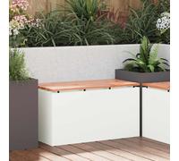 vidaXL Panchina da Giardino Bianco 80 x 40 x 43 cm Acciaio, Giardino e Terrazza, Panchina Moderna da Esterno, Mobili da Patio Durevoli e Stilosi per Relax e Ritrovi
