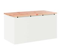 vidaXL Panchina da Giardino Bianco 80 x 40 x 43 cm Acciaio, Giardino e Terrazza, Panchina Moderna da Esterno, Mobili da Patio Durevoli e Stilosi per Relax e Ritrovi