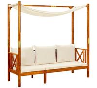 vidaXL Panchina da Giardino con Baldacchino Legno Massello di Acacia