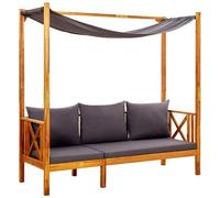 vidaXL Panchina da Giardino con Baldacchino Legno Massello di Acacia
