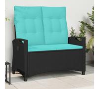 vidaXL Panchina da giardino con cuscino 105 x 60 x 112 cm acciaio