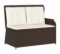 vidaXL Panca da giardino reclinabile, sedia da esterno moderna, regolabile e resistente ai raggi UV, in polyrattan, perfetta per il tempo che fa.