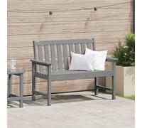 vidaXL Panchina da giardino Grigio chiaro 120 x 59 x 88 cm HDPE