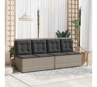 vidaXL Panchina da Giardino Grigio Chiaro polyrattan, Panca Alfresco, arredo Giardino Moderno, Lettino Rettangolare, Mobile da Patio Resistente, Relax per la Tua terrazza