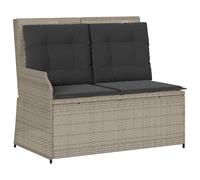 vidaXL Panca da Giardino, reclinabile, per l'esterno, Seduta per terrazza, Arredamento per Il Tempo Libero, in polirattan, Sedia Moderna per Interni, con Schienale Regolabile e Comoda.