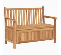 vidaXL Panchina da Giardino in Legno Teak per Esterni, con Spazio di stoccaggio, Stile Rustico, Comoda, Perfetta per Il Patio e Il Giardino