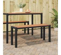vidaXL Panchina da giardino Marrone 100 x 28 x 45cm Acciaio