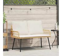 vidaXL Panchina da giardino Marrone 114 x 64 x 78cm Metallo