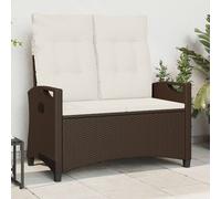 vidaXL Panchina da giardino Marrone e Crema 105 x 60 x 112 cm