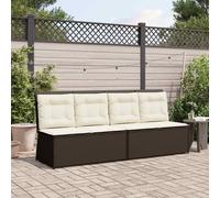 vidaXL Panchina da giardino Marrone polyrattan