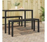 vidaXL Panchina da giardino Nero 100 x 28 x 45cm Acciaio