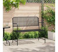 vidaXL Panchina da giardino Nero 104 x 54 x 93cm Acciaio