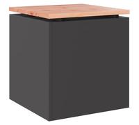 vidaXL Panchina da Giardino Nero 40 x 40 x 43 cm Acciaio, Giardino e Terrazza, Panchina Moderna da Esterno, Mobili da Patio Durevoli e Stilosi per Relax e Ritrovi